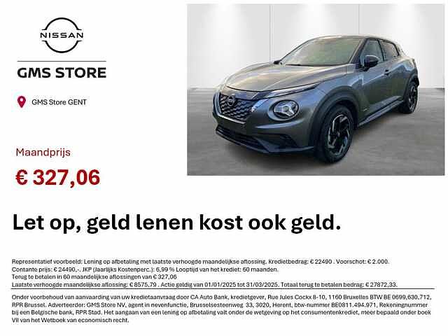 Nissan Juke 1.6 Hybrid 145 N-Connecta | Navi | Cruise | Keyless | Camera Grey
