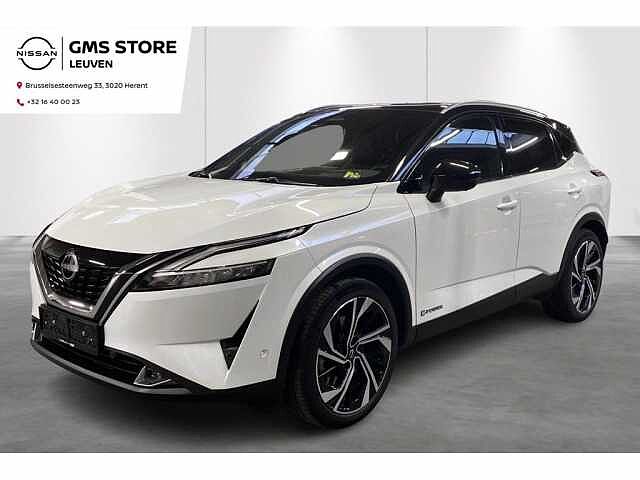 Nissan Qashqai Hybrid-Full-option-Aut-Airco-360Cam-GPS-Carplay White